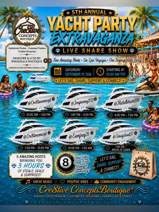 Other - Yacht 🛥️ extravaganza 9/19 1pm 🕐 PST Share show , Join us